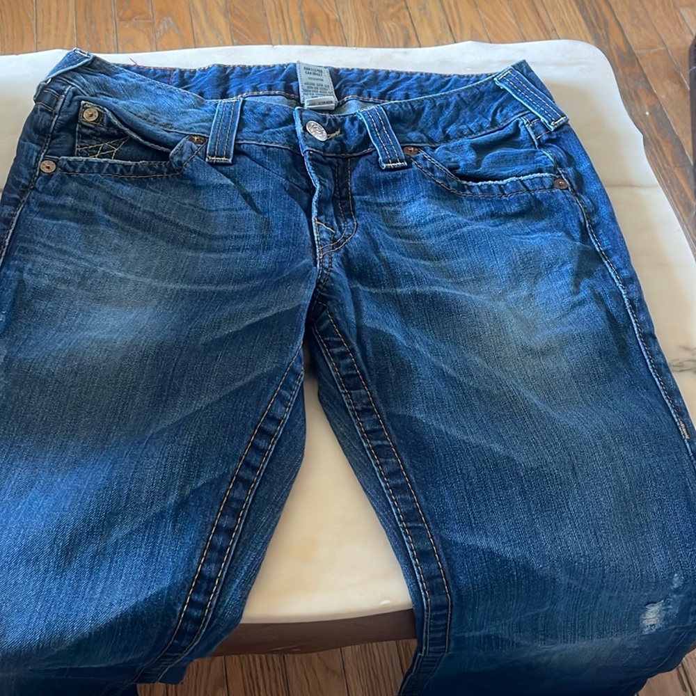 True Religion flare leg jeans size 31x27” inseam